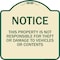 Signmission This Property Is Not Responsible for Theft or Damage to Vehicles or Contents, A-DES-TG-1818-22809 A-DES-TG-1818-22809 - alternate 1